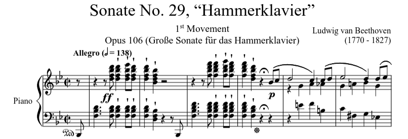 Hammerklavier score